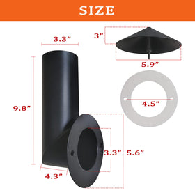 FCCUM smoke stack gasket with 3-12 inch opening ensures a snug seal.