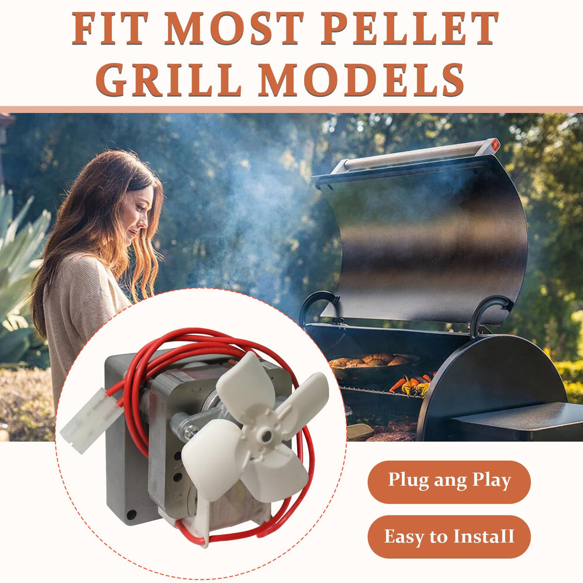 FCCUM universal pellet grill motor demonstrates wide compatibility with Traeger, Pit Boss, Camp Chef.