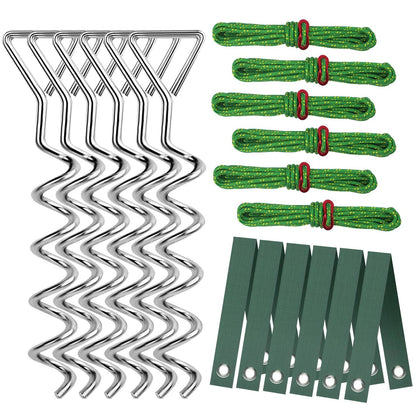 FCENDS spiral stakes kit ready for quick assembly to support young trees
