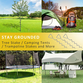 FCENDS tree stake kit helps correct leaning trees with secure straps