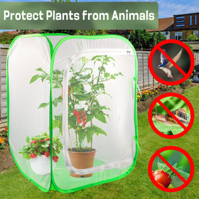 FCIHROSITCE garden pest protection in action, deterring birds and insects.