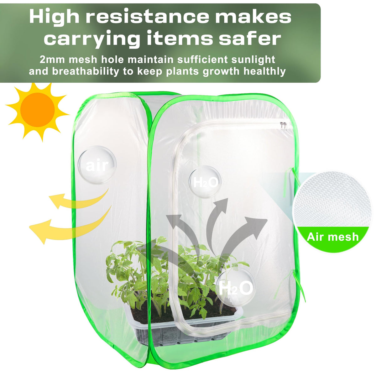 FCIHROSITCE fine mesh provides durable protection while remaining visibly clear.