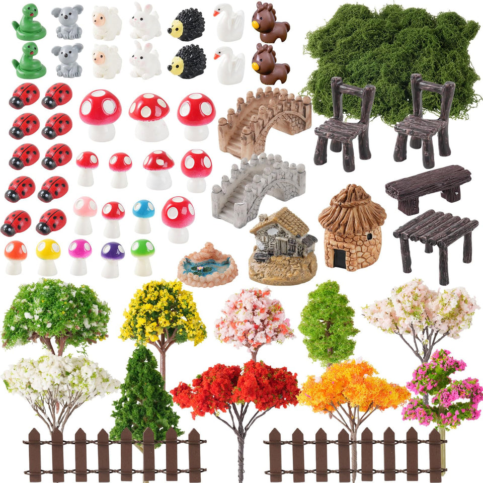 FCKLVMC fairy house kit enhances indoor and outdoor displays with charming realism