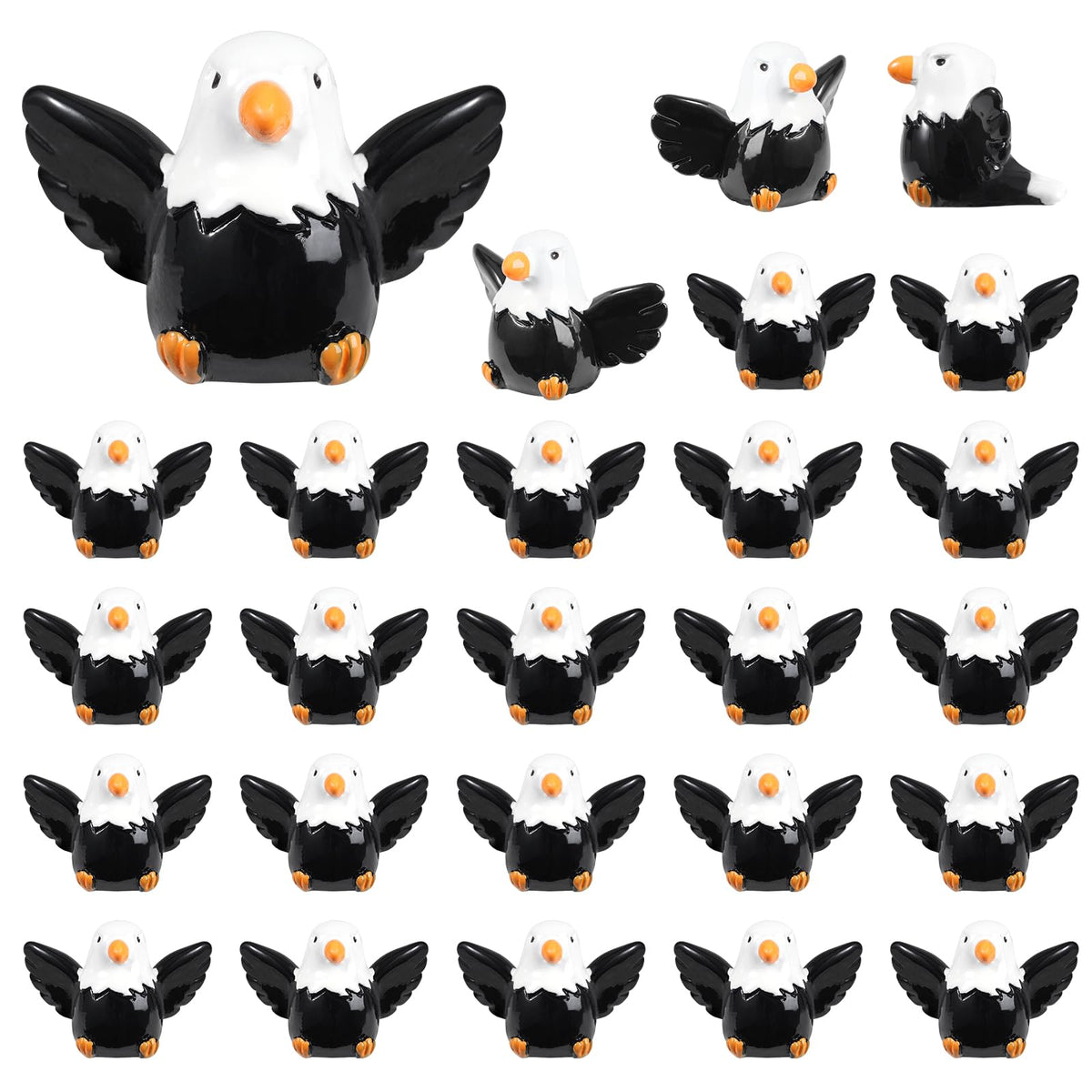 FCKLVMC mini bald eagle figurine close-up for detailed patriotic decor
