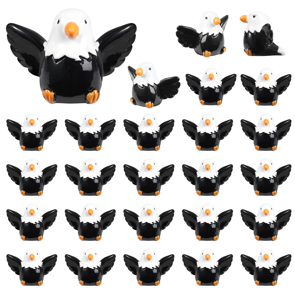 FCKLVMC mini bald eagle figurine close-up for detailed patriotic decor