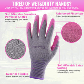 FCTTD rubber-coated gloves provide a secure grip on wet and dry tools.