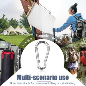 FdcZeyxior durable silver clip enables quick, fabric-safe flag attachment.