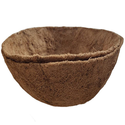 FDGARDEN 24-inch coconut coir liner in a hanging basket for moisture retention.