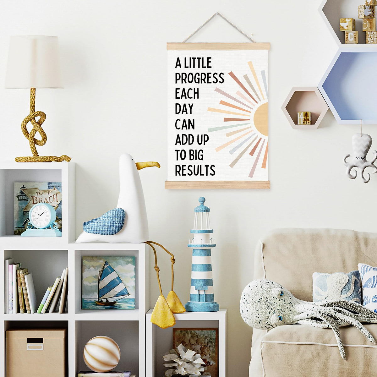 FDHSPAAM Boho sunshine wall hanging brightens entryways with gentle uplifting vibes.