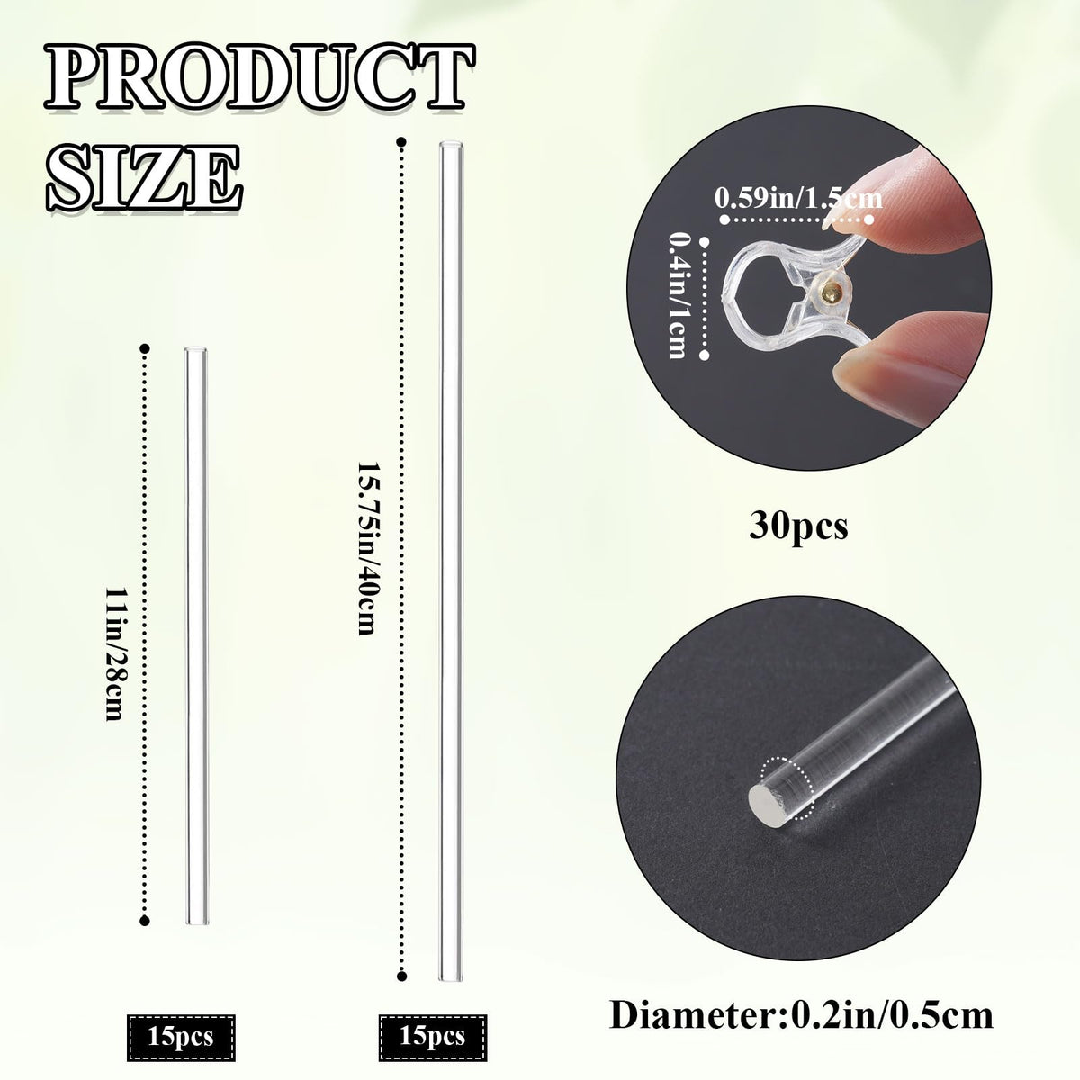 FDKYOEK clear acrylic stakes (16 inch) blend with foliage for indoor plants
