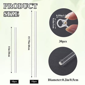 FDKYOEK clear acrylic stakes (16 inch) blend with foliage for indoor plants
