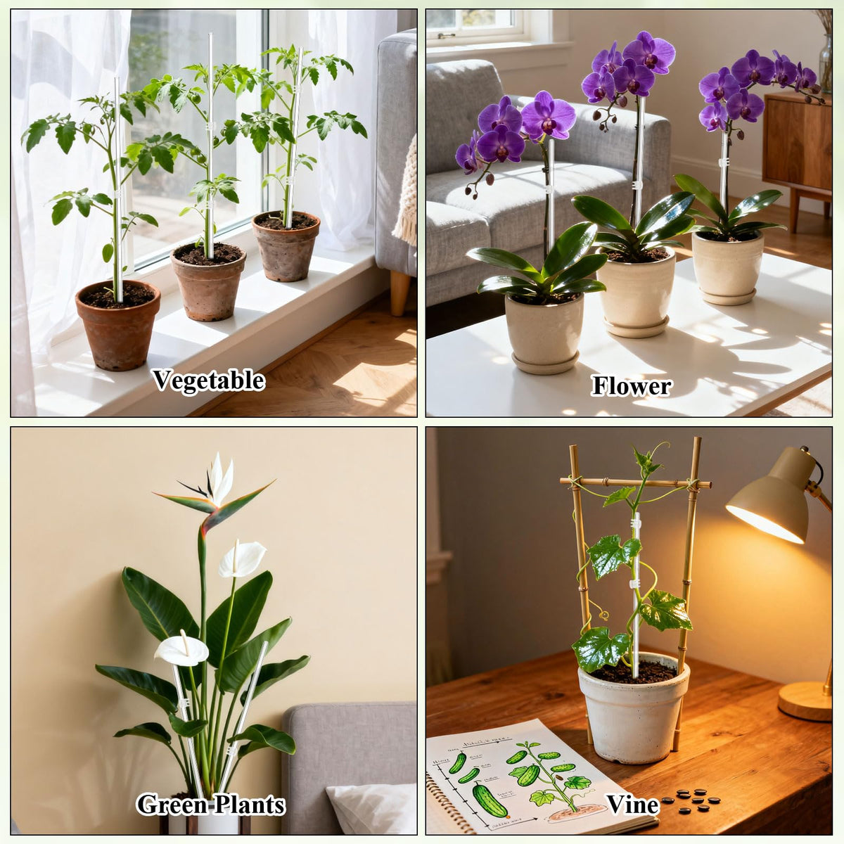 FDKYOEK versatile garden stakes for monstera and flowering plants