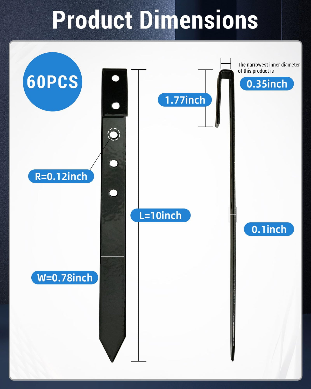 FDLYSDIQ 10-inch metal garden stake black pairs with turf borders for defined paths.