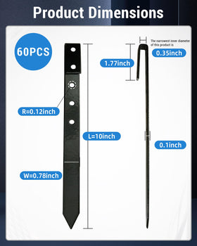 FDLYSDIQ 10-inch metal garden stake black pairs with turf borders for defined paths.