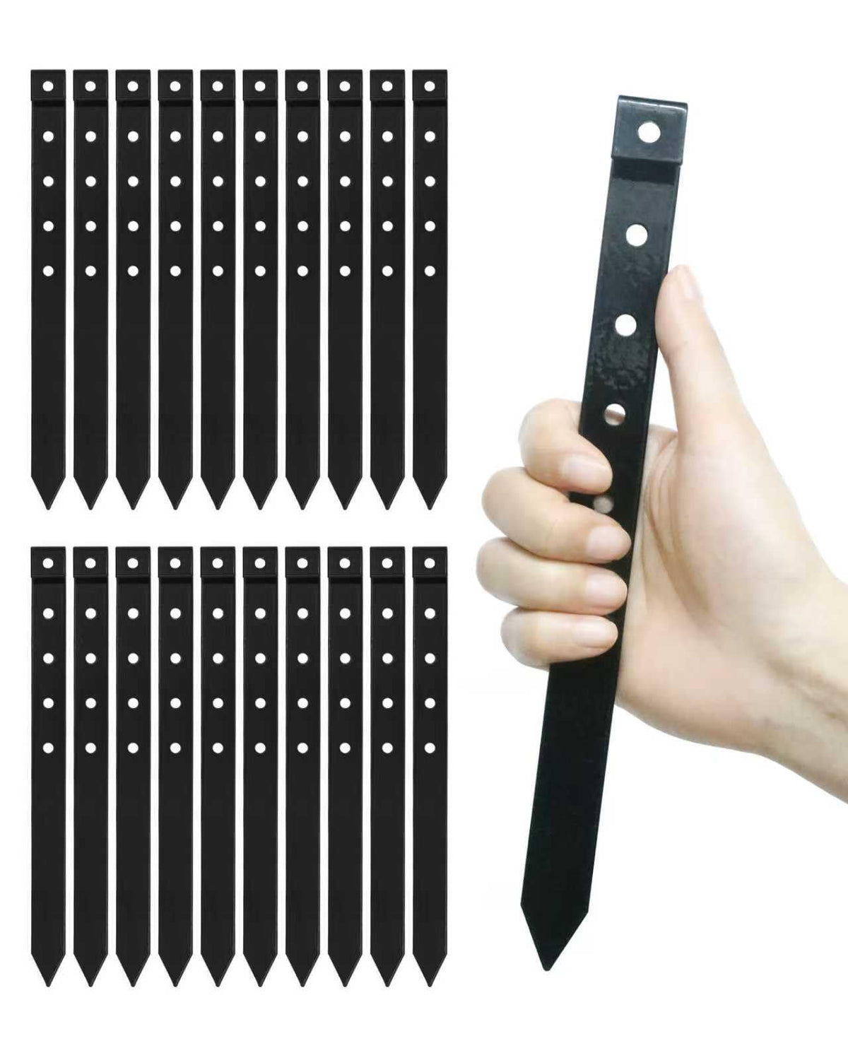 FDLYSDIQ landscape stakes 10 inch with black finish for durable edging and borders.