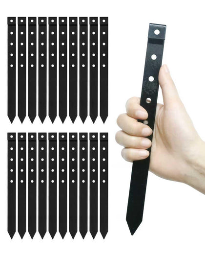 FDLYSDIQ landscape stakes 10 inch with black finish for durable edging and borders.