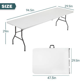 fdw 8ft outdoor table open layout showing full dining surface