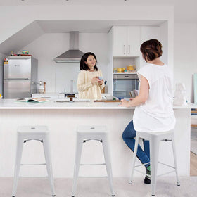 FDW bar stools with anti-slip feet protect floors during movement.