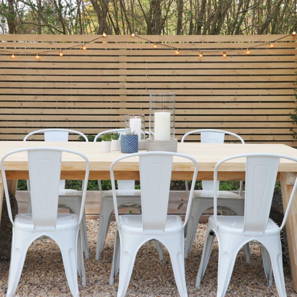 FDW lightweight stackable chairs save storage space.