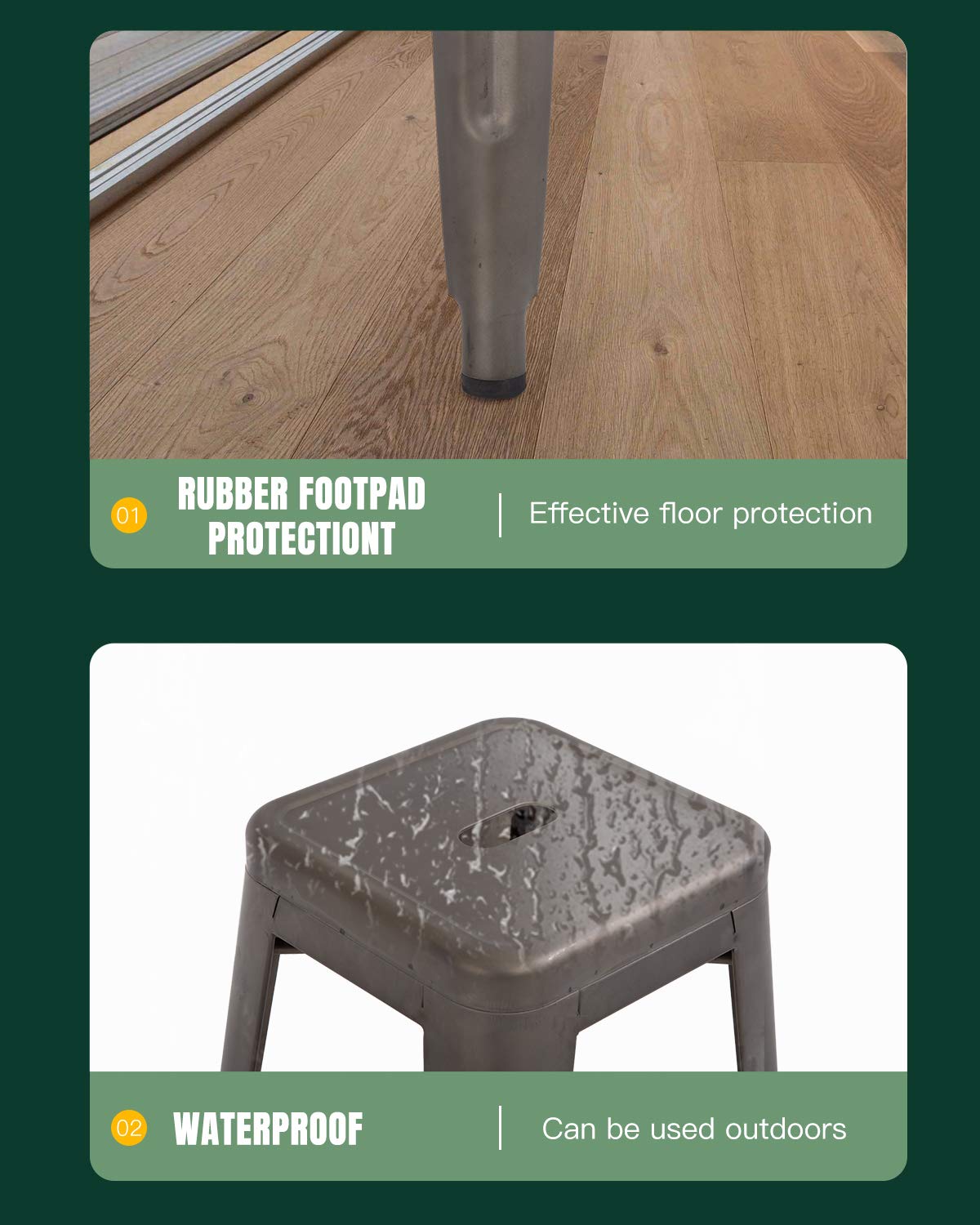 FDW metal bar stools require no assembly and are ready to use