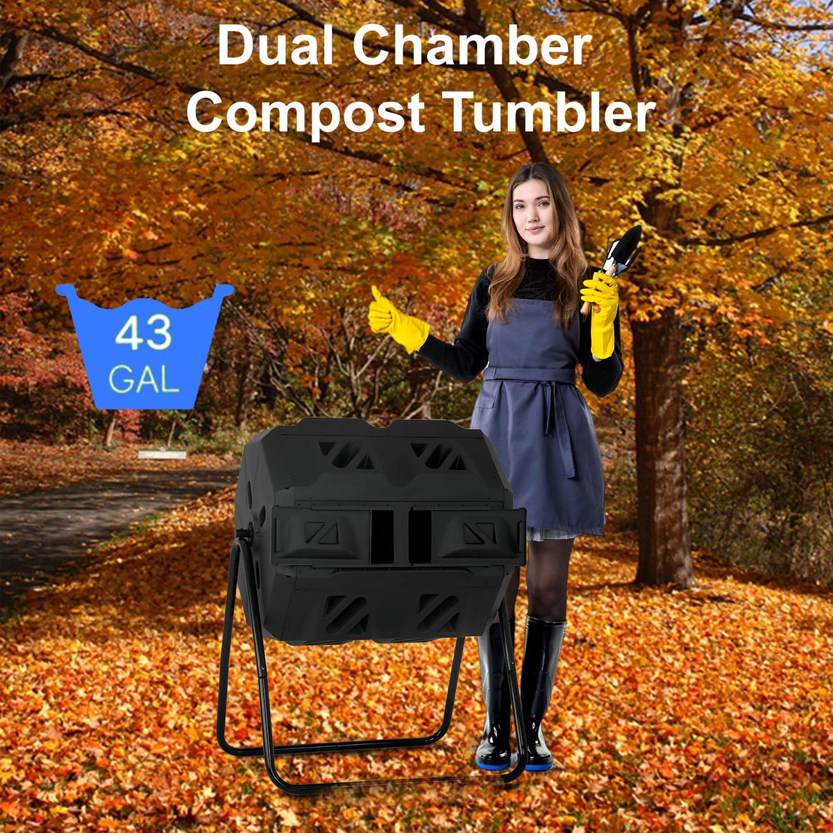 FDW compost bin rotation action demonstrates easy turning and aeration