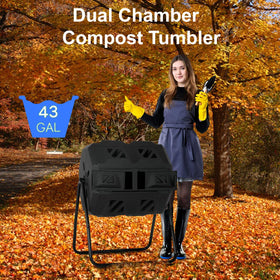 FDW compost bin rotation action demonstrates easy turning and aeration