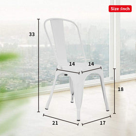 FDW 330 lb capacity metal chairs provide sturdy seating.
