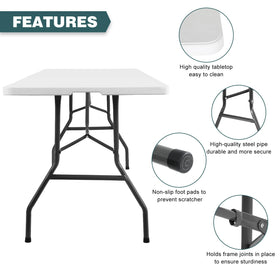 fdw white plastic tabletop close-up highlighting stain resistance