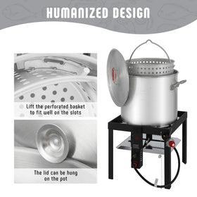 Feasto 100,000 BTU burner for fast outdoor seafood boils