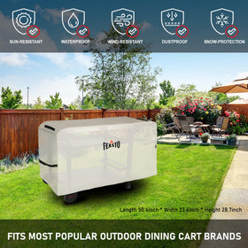 Feasto all-season outdoor kitchen setup supports year-round prep and entertaining.