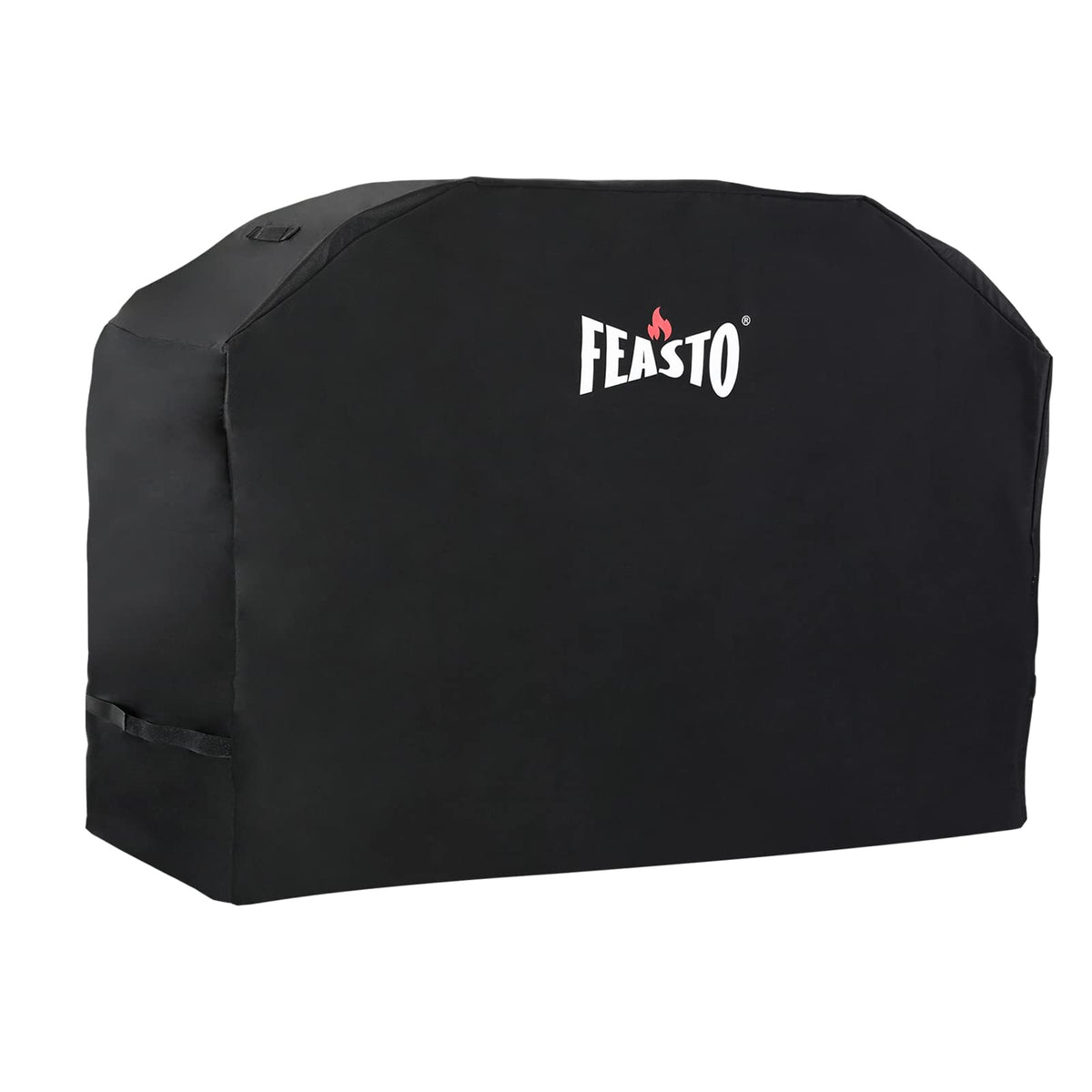 Feasto 55-inch grill cover front view protecting grill from rain and sun