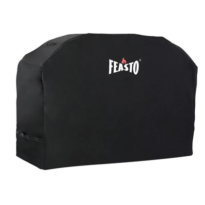 Feasto 55-inch grill cover front view protecting grill from rain and sun