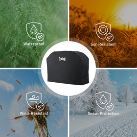 Feasto fit demonstrated on Weber/Nexgrill grills with secure coverage