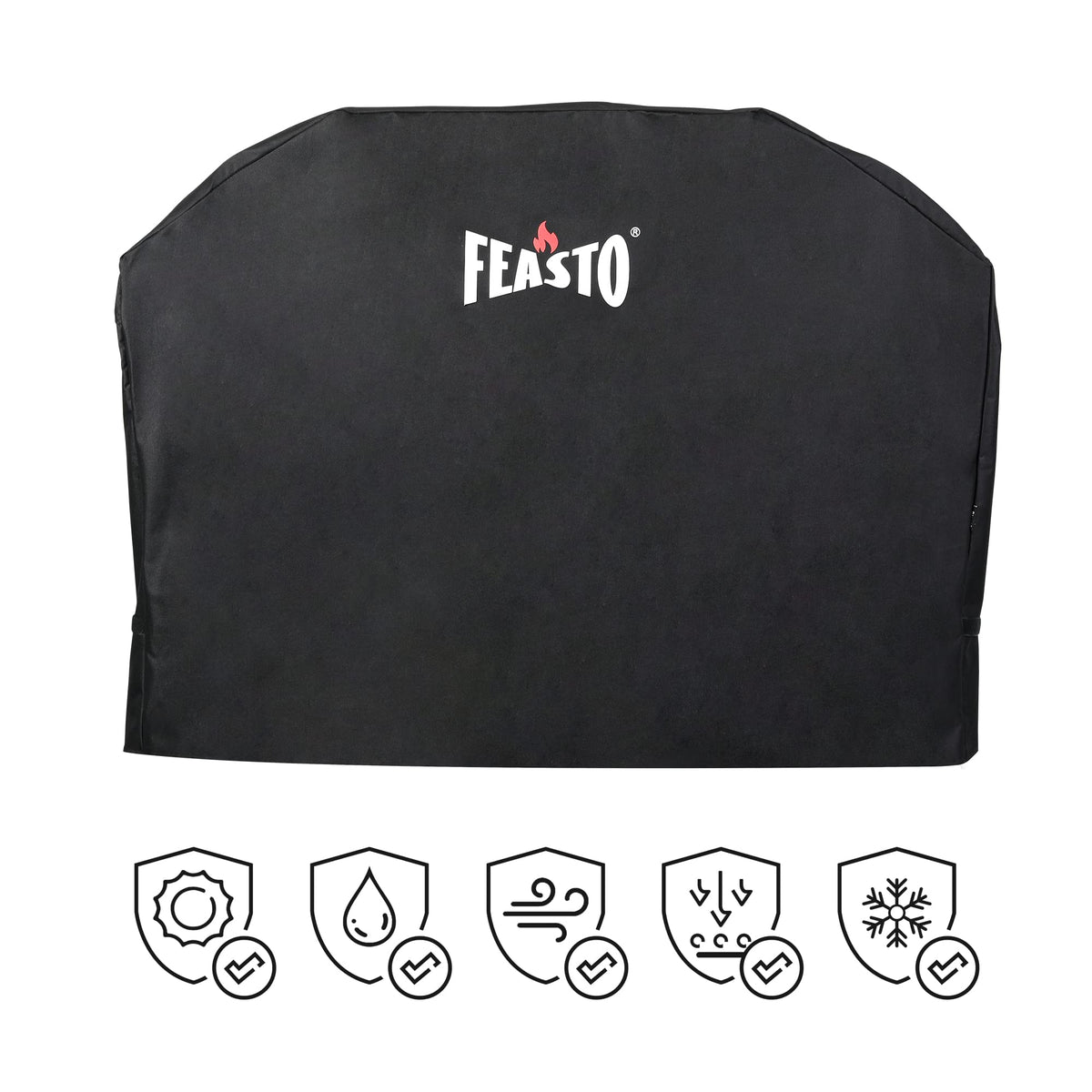 Feasto wind protection with secure straps prevents cover from flapping