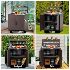 Feasto detachable rack frees main work surface for ongoing tasks