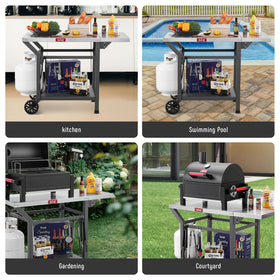 Feasto dining cart for gatherings or quick food prep.