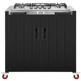 Feasto gas grill movable outdoor stove cabinet front view for versatile outdoor cooking