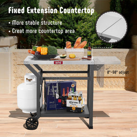 Feasto movable casters and legs enable easy mobility and stability.
