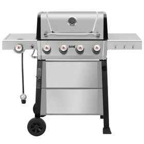 Feasto propane grill with side tables for convenient prep near the heat.