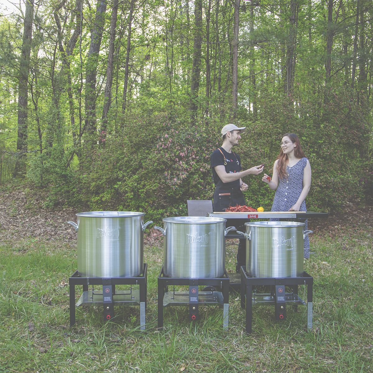 Feasto seafood boil kit burner and stand ready for outdoor crawfish boils