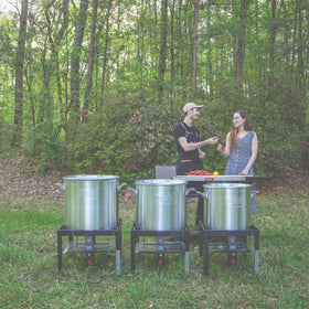 Feasto seafood boil kit burner and stand ready for outdoor crawfish boils
