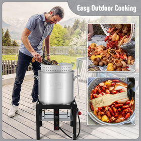 Feasto boil kit with hose and regulator for complete outdoor setup