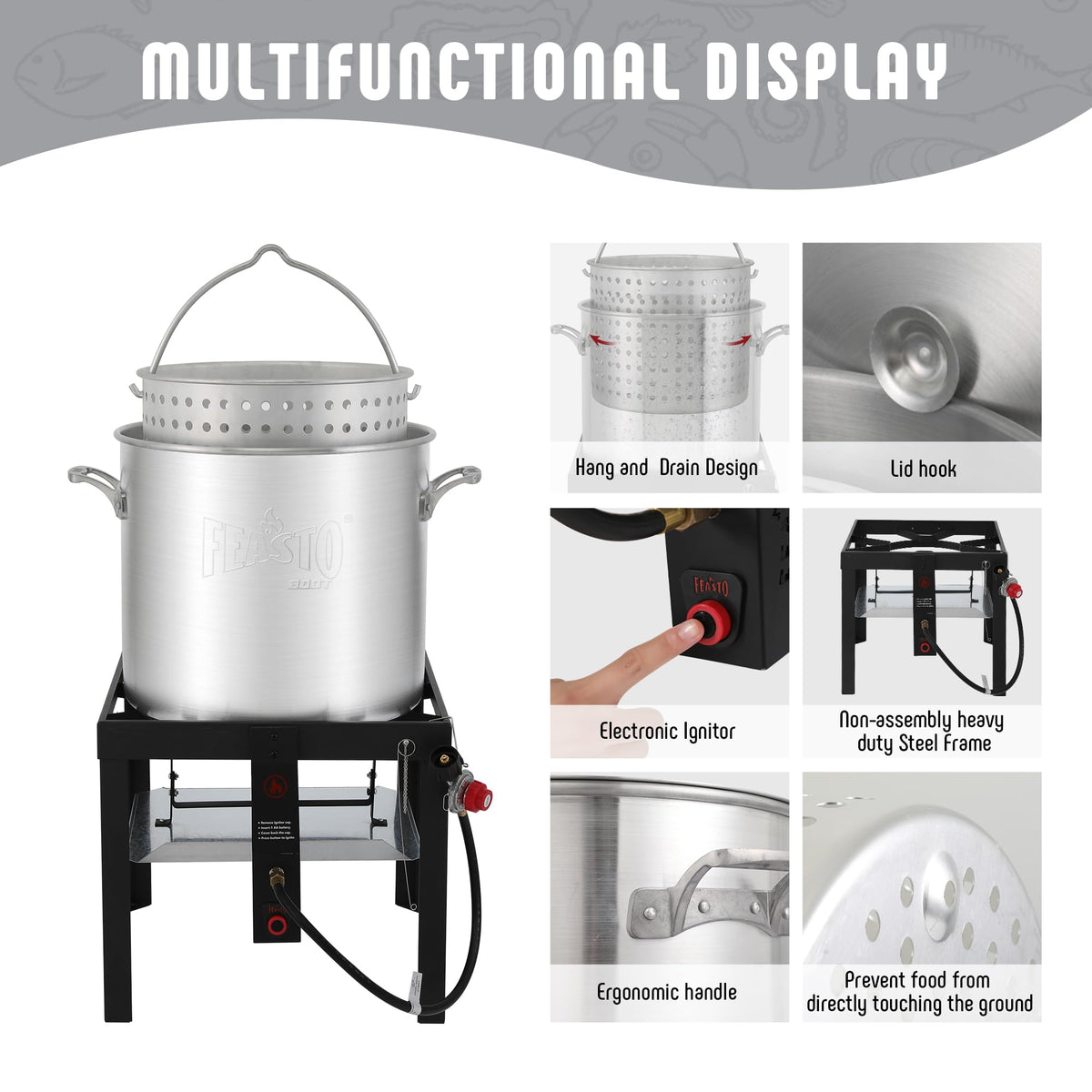 Feasto wind shield protecting flame in gusty outdoor conditions
