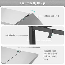 Feasto stainless steel countertop resists rust and stains.