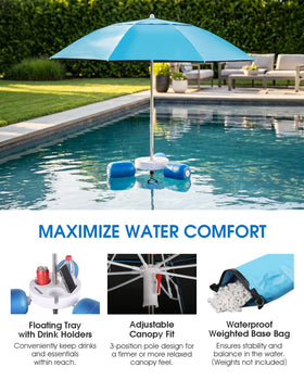 FEATCH stability anchor bag keeps the umbrella upright during splashes