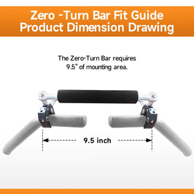 FEBLESHI zero turn steering bar one handed operation illustration for continuous mowing