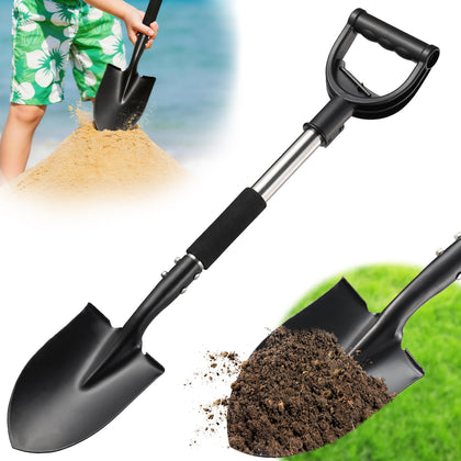 Feblomst shovel with D-handle for comfortable digging in tight spaces.