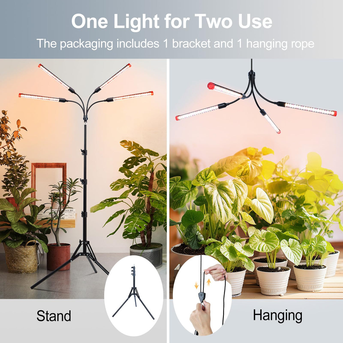 FECiDA big-coverage LED grow light providing wide-area coverage for tall plants
