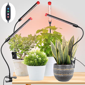 FECiDA clip grow light 4-pack brightens desk plants with efficient LEDs.