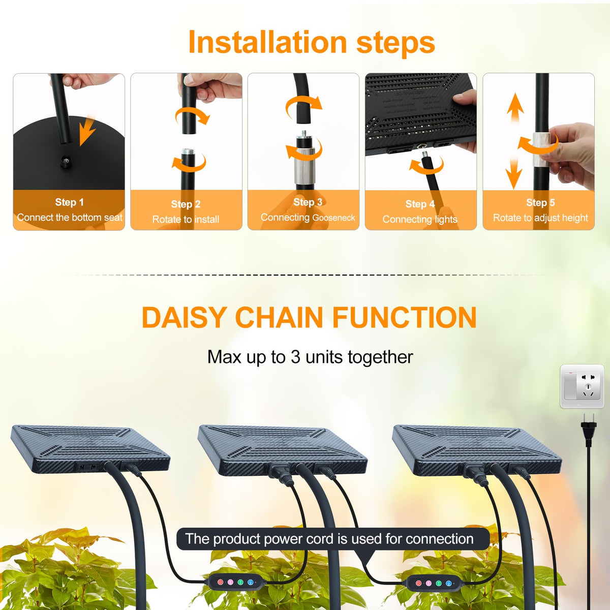 FECiDA full-spectrum LED grow light provides balanced indoor plant illumination.